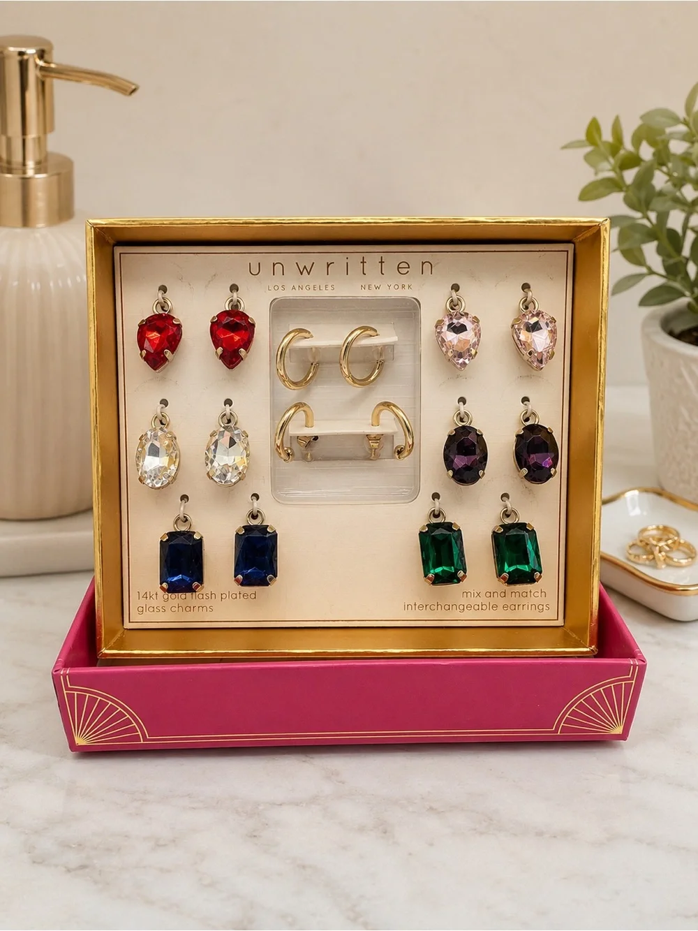 Unwritten Mix & Match Interchangeable Crystal Earrings (BR222BN)